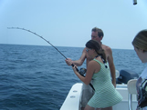 women anglers with oak island fishing charters